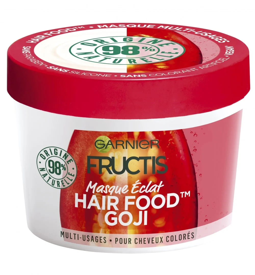 Garnier Fructis Hair Food Goji Masque Eclat 390 ml - Vins Rouges Harmonieux pour Eclat Chaque Occasion
