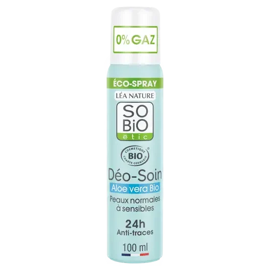 SOBIO Eco spray Déo Aloé vera Bio 100 ml - E-shop mondial – Produits durables, modernes et accessibles partout - spray capillaire spray aloé millilitre - e-shop produit
