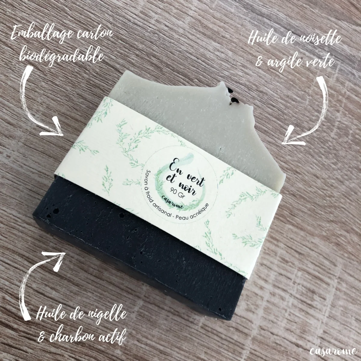 Savon charbon actif et argile verte : En vert & noir - Saldi Straordinari – Offerte Speciali Disponibili Adesso - Savon solide