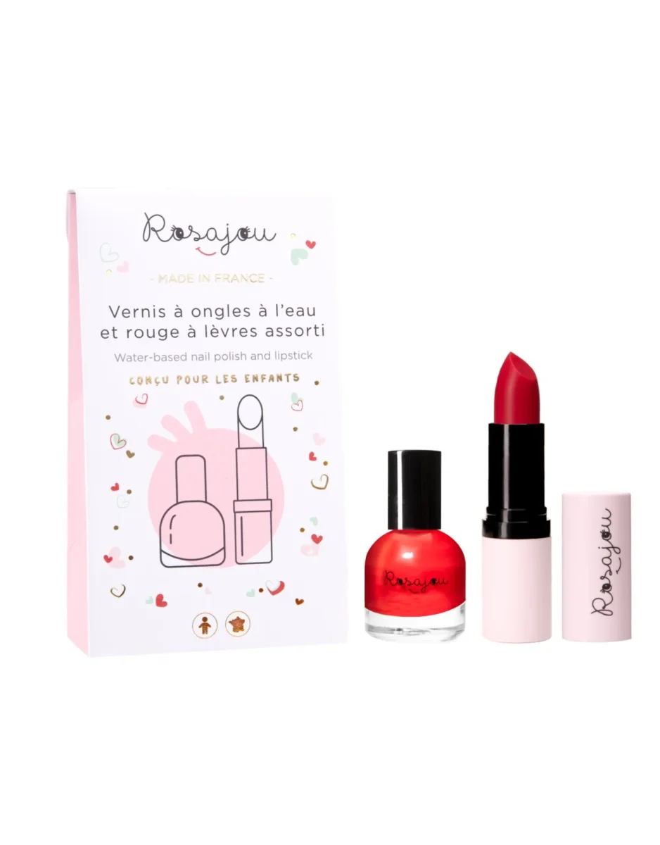 Coffret Duo Madame - Vernis et rouge à lèvres végétaliens - Rosajou - Boutique Maman & Bébé – Produits Essentiels au Quotidien ROUGE À LÈVRE ENFANT – Mnr cosmetics