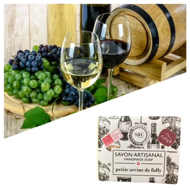 Savon artisanal Marque Petite Arvine Fully Vins Rouges Harmonieux Occasion