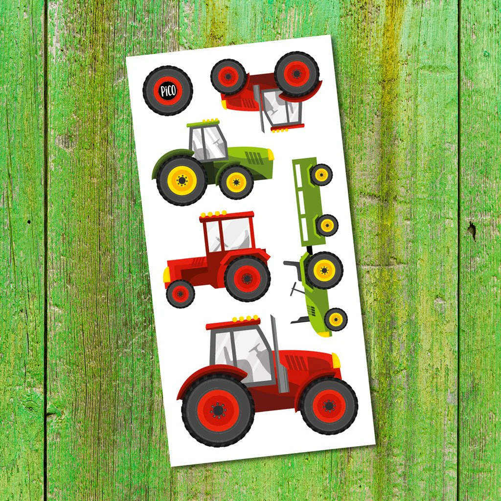 Pico Tatouage Tatouages Temporaires Tracteurs||Pico Tatouage Tattoo Temporaires Tractors Boutique Bébé Ligne Soins Jouets Articles Maison