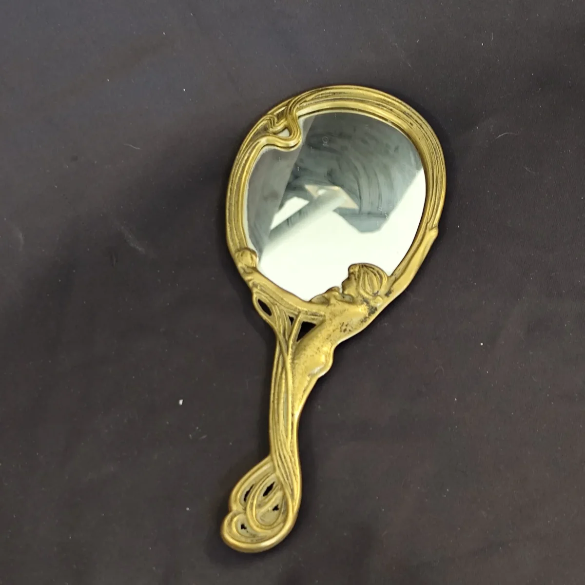 Miroir à main en laiton - Éclairage de qualité avec frais de port offerts - Miroir coiffeuse