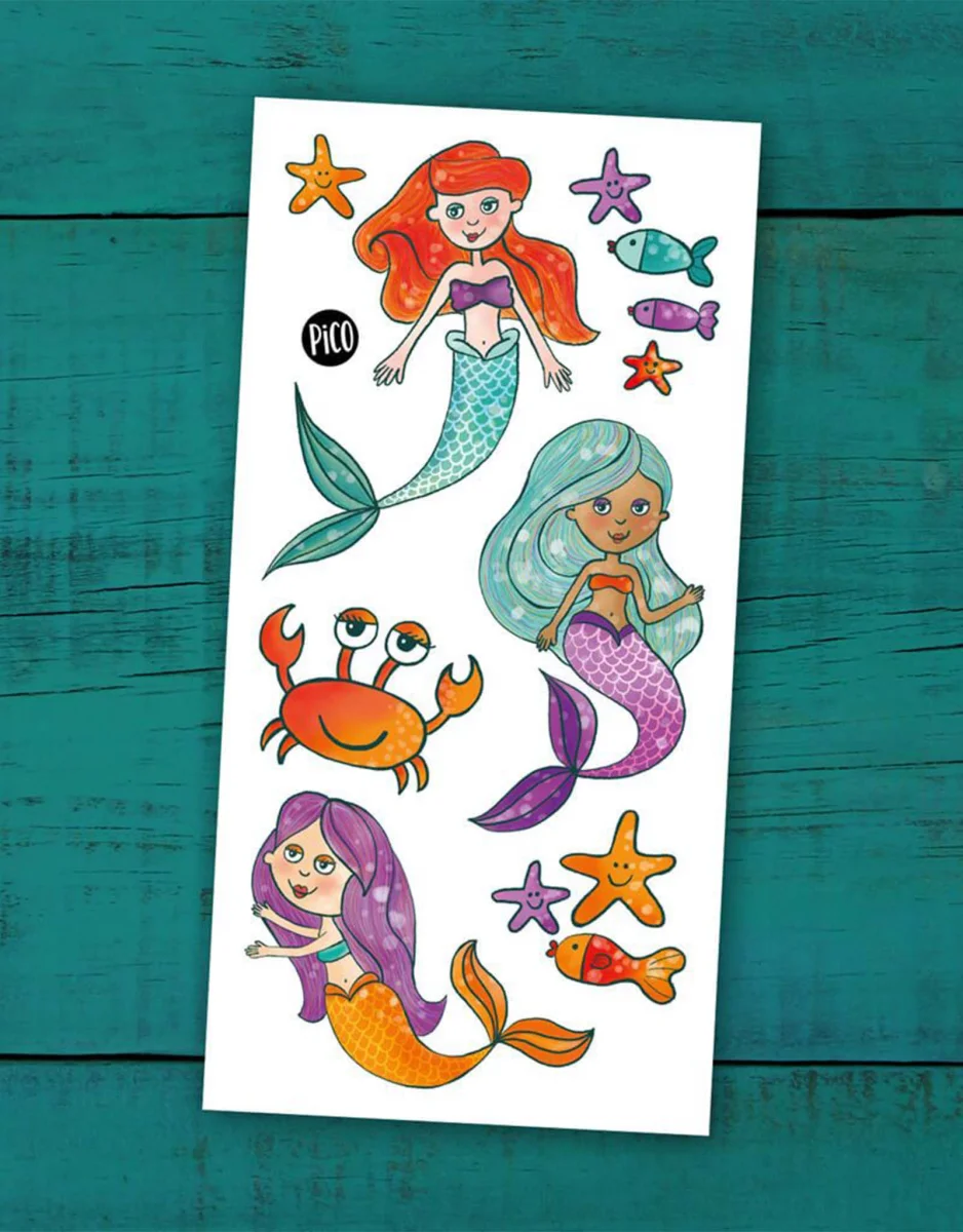 Tatouage - Les sirènes - Pico - Boutique Maman & Bébé – Produits Essentiels au Quotidien - Tattoo designs