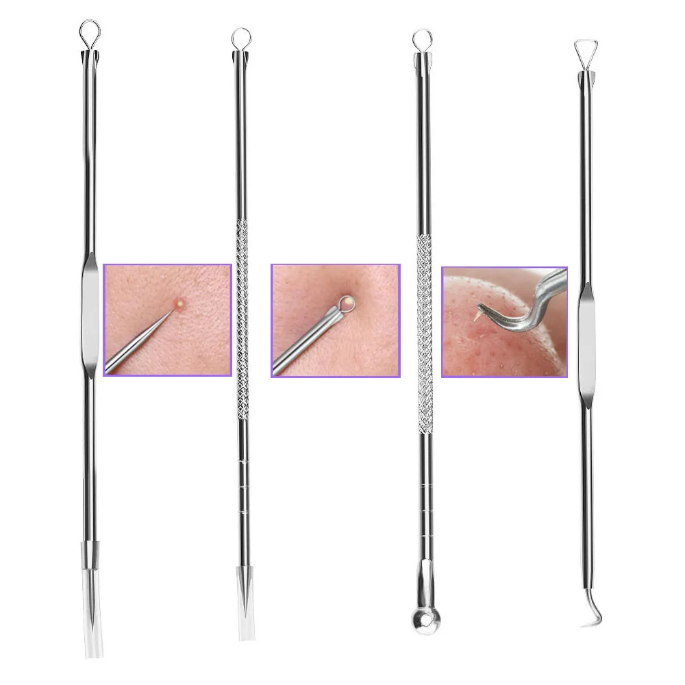 Kit Professionnel d’Extraction de Points Noirs et Acné – Acier Inoxydable 4 Outils Doubles - Saldi Straordinari – Offerte Speciali Disponibili Adesso Kit dissolvant de points noirs 8 pièces – Outils d'extraction  d'imperfections et d'acné en acier inoxydable – Ensemble professionnel de