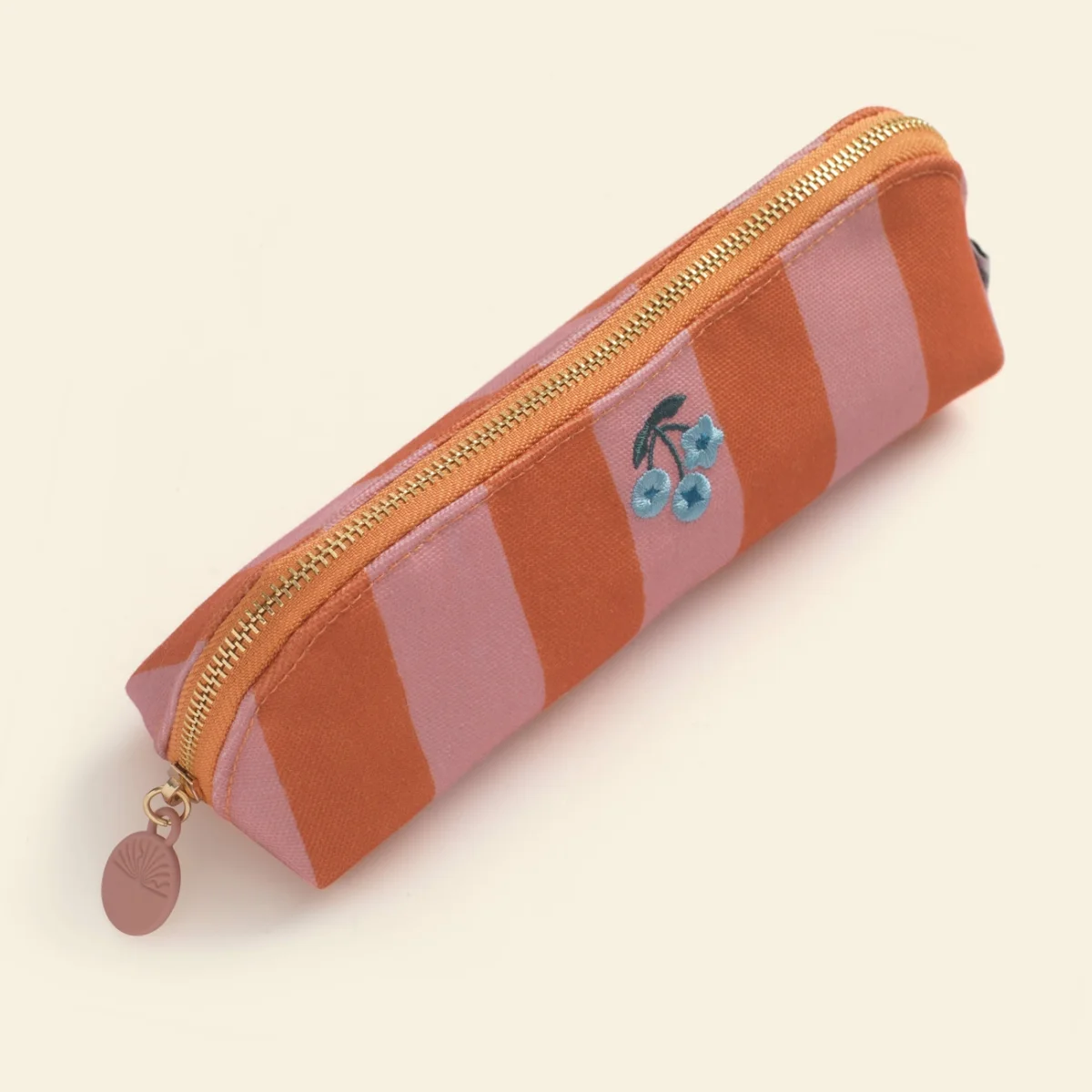 Trousse Rayée Rose & Rouille - Organisation de la maison avec des solutions de rangement - {'count': 3, 'name': 'Maison'}