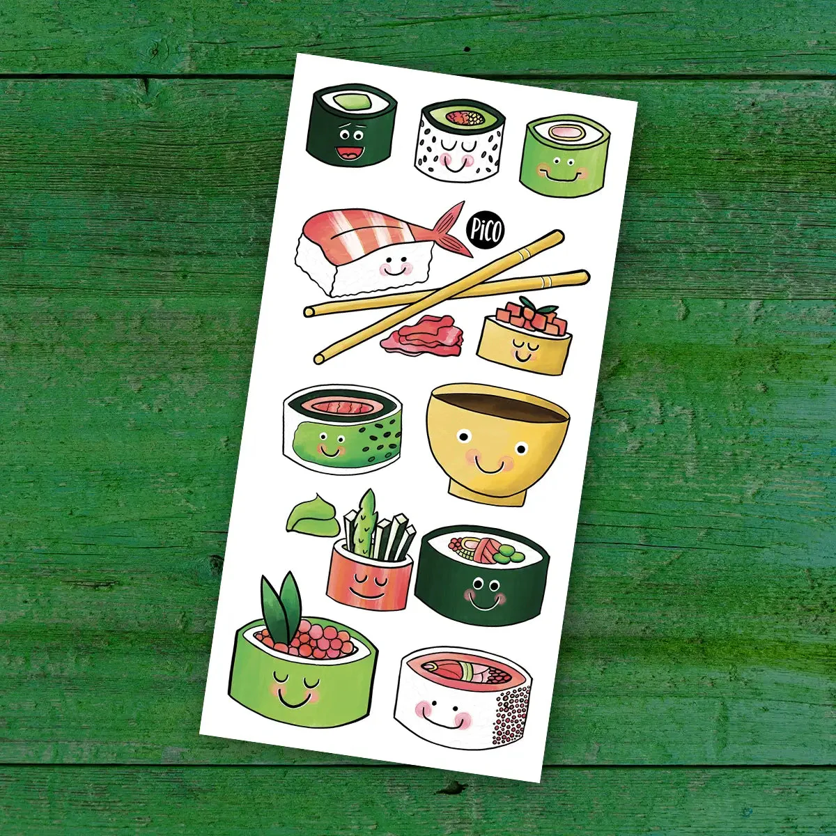 Pico Tatouage Tatouages Temporaires Minis Sushis Pico Tatouage Mini Sushi Boutique Bébé Ligne Soins Jouets Articles Maison