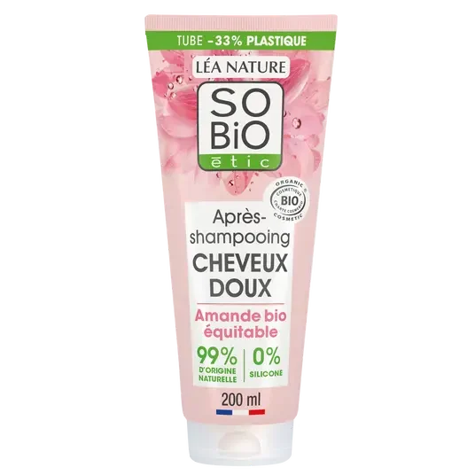 SOBIO Après shampooing cheveux doux lait d’amande Bio 200 ml - E-shop mondial – Produits durables, modernes et accessibles partout - Etic shampooing cheveux
