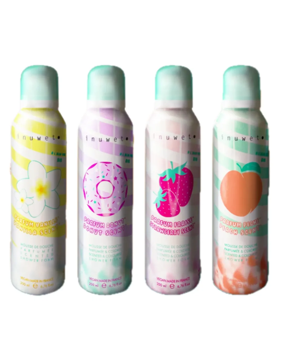 Mousse de douche parfumée et colorée - Inuwet - Boutique Maman & Bébé – Produits Essentiels au Quotidien Mousse de douche - Lavante Hydratante - Pomme