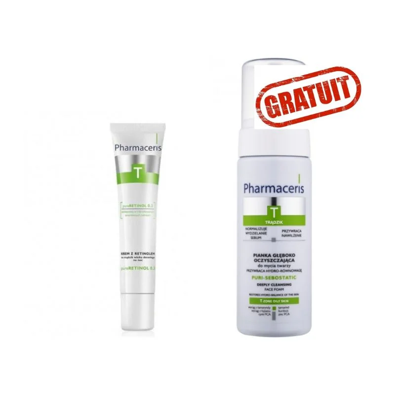 Pack Duo Pharmaceris T Pure Retinol Creme De Nuit 40ml + Pharmaceris T Mousse Nettoyante 150 ml (Gratuite) - Saldi Straordinari – Offerte Speciali Disponibili Adesso - {'count': 1, 'name': 'Yeux'}