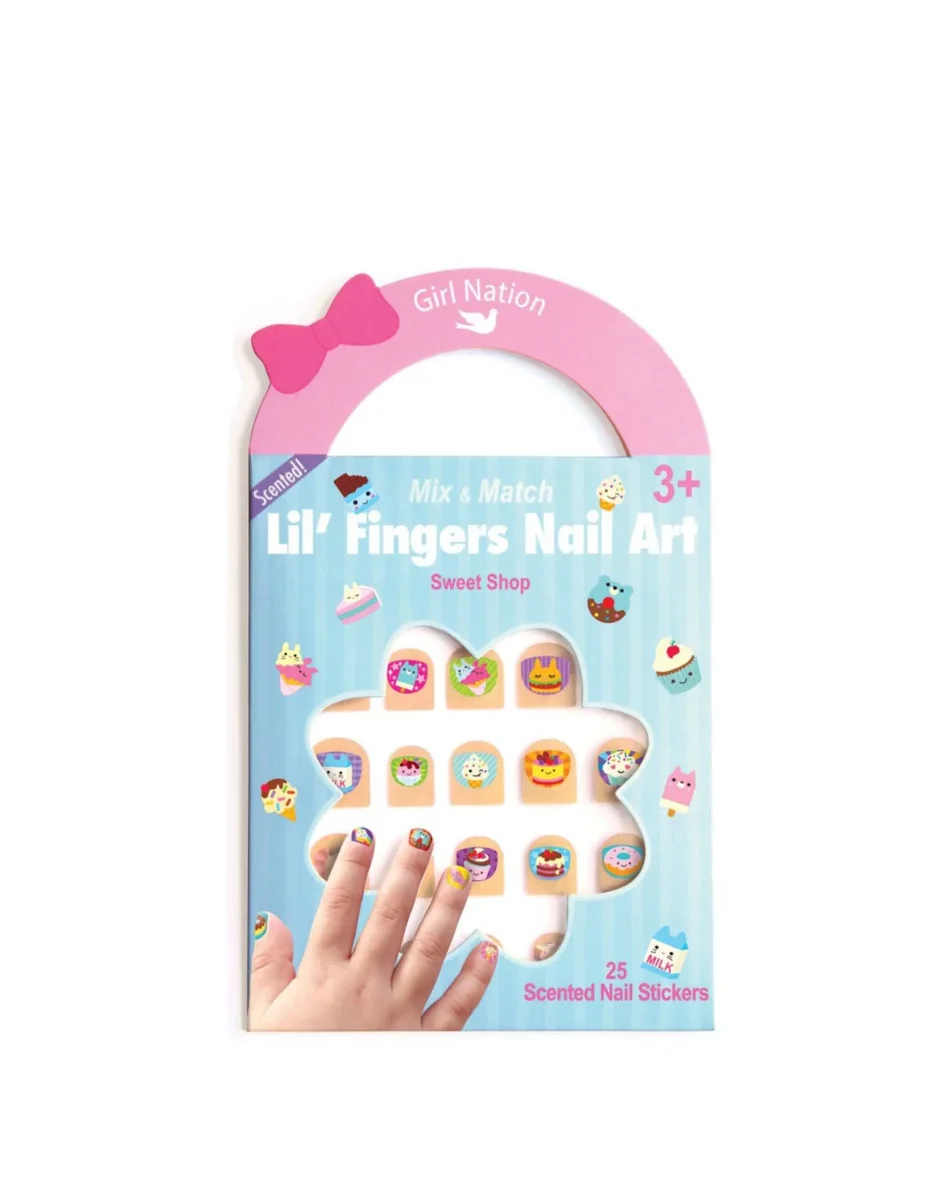 Ongles Autocollants de fantaisies - Magasin reverse de bonbons - Girl Nation - Boutique Maman & Bébé – Produits Essentiels au Quotidien