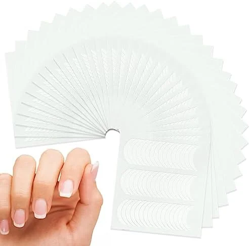 Manucure Pack Autocollants Ongles Français Auto-Adhésifs Manucure Parfaite Décoration Facile Édition Limitée Art Table Française Promotion