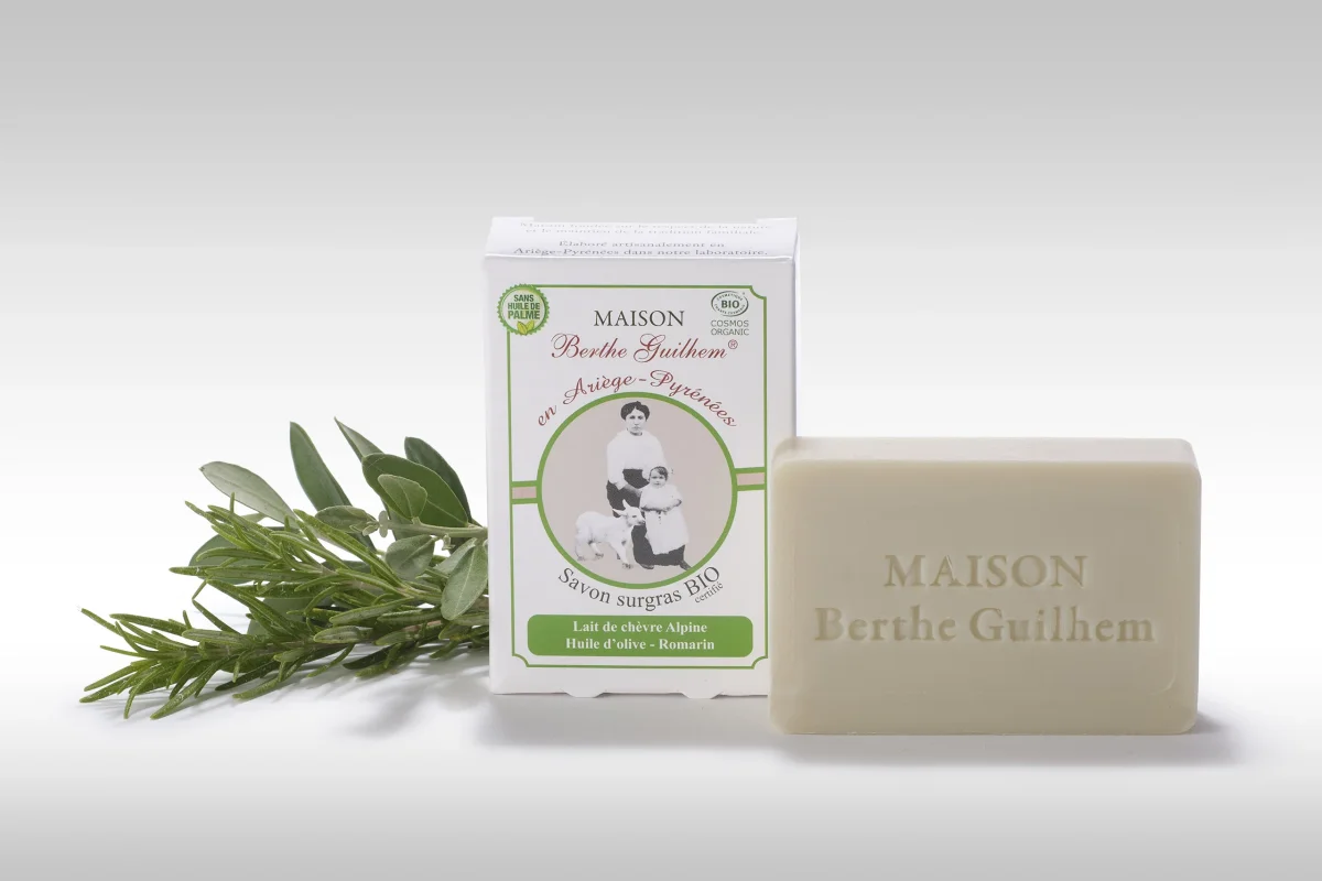 Savon Surgras Lait de Chèvre Alpine, Huile d'Olive & Romarin - Maison Berthe Guilhem - Saldi Straordinari – Offerte Speciali Disponibili Adesso - Savon solide