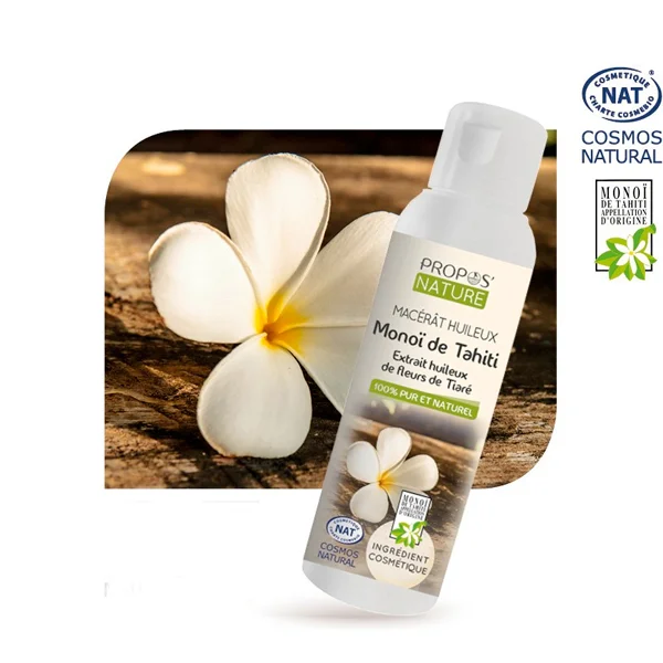 Macérât huileux Monoï de Tahiti 100ml Propos Nature - Vins Rouges Harmonieux pour Chaque Occasion - {'count': 1, 'name': 'MARCHÉS'}