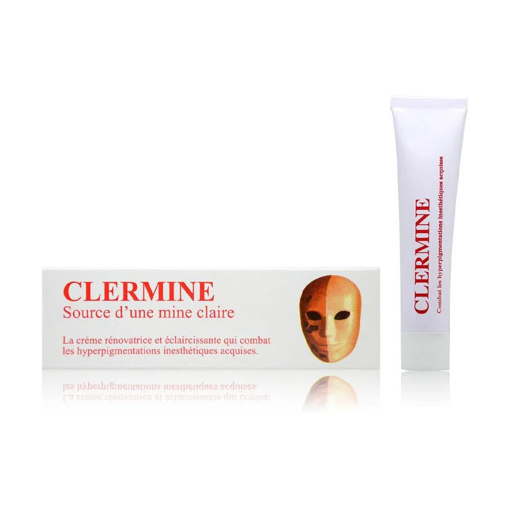 Clermine Crème Eclaircissante 30g - Saldi Straordinari – Offerte Speciali Disponibili Adesso CLERMINE Crème Rénovatrice & Éclaircissante ❤️ ○ يقلل من التصبغات والبقع  البنية ○ يوحد لون البشرة و يعطي إشراقة طبيعية ○ يساهم في تجديد خلايا البشرة  ○ يخفف من آثار الحبوب و