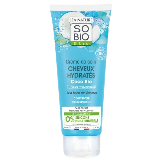 SOBIO Crème soin cheveux hydratés coco Bio 100 ml - E-shop mondial – Produits durables, modernes et accessibles partout - shampoing sobio soin cheveu bio millilitre - e-shop produit
