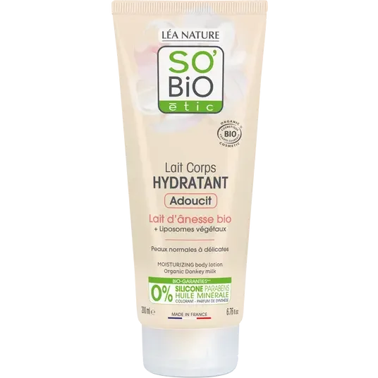 SOBIO Lait corps hydratant lait d’ânesse Bio 200 ml - E-shop mondial – Produits durables, modernes et accessibles partout - Amande