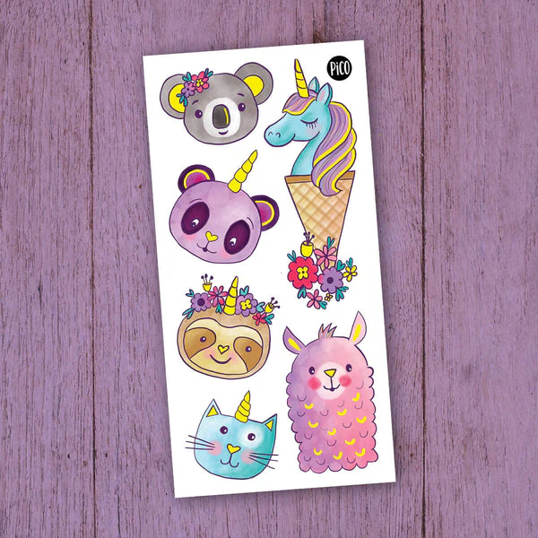 Pico Tatouage - Tatouages Temporaires - Licornerie||Pico Tatouage - doodles Temporary Tattos - Unicorners - Boutique Bébé en Ligne : Soins, Jouets et Articles Maison