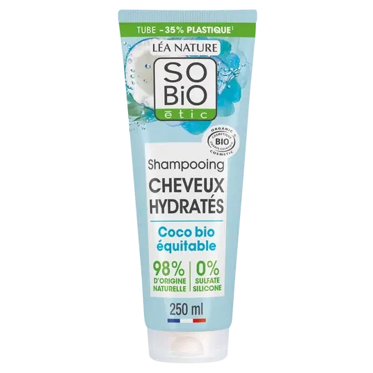 SOBIO Shampooing cheveux hydratés coco Bio 250 ml - E-shop mondial – Produits durables, modernes et accessibles partout - aloe vera sobio shampooing cheveu millilitre - e-shop produit