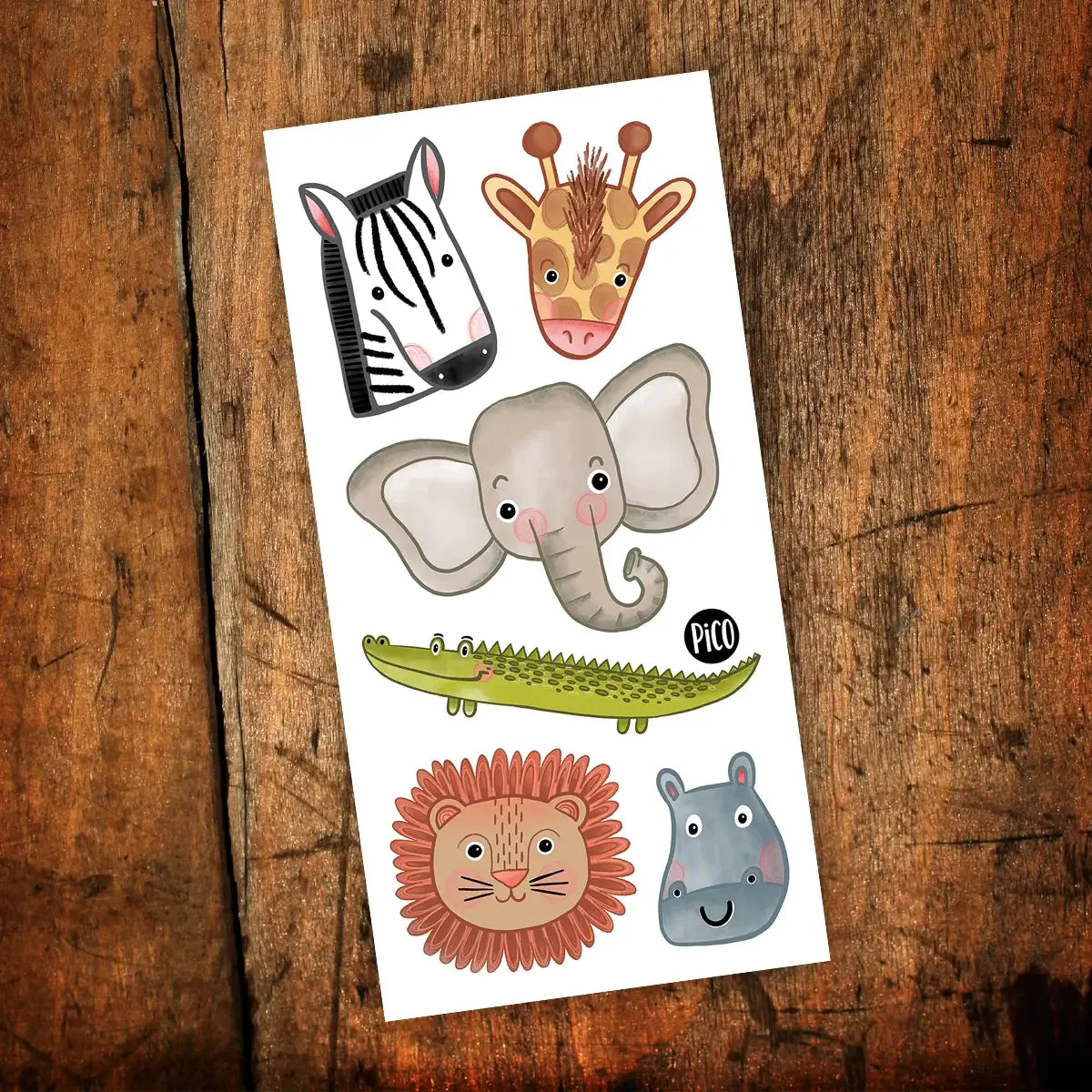 Pico Tatouage - Tatouages Temporaires - Le Doux Safari ||Pico Tatouage - Temporary Tattoo - Sweet Safari - Boutique Bébé en Ligne : Soins, Jouets et jouets Articles Maison
