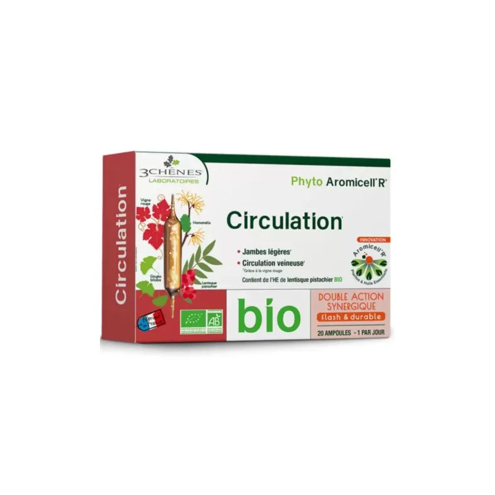 3 Chenes Phyto Aromicellr Circulation 20 Ampoules - Saldi Straordinari – Offerte Speciali Disponibili Adesso NAT & FORM Ampoules Circulation Bio 20 ampoules - Parapharmacie Prado Mermoz