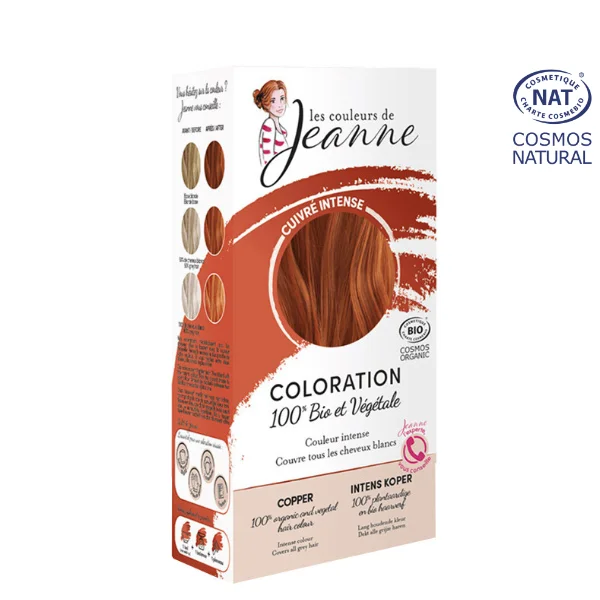 Coloration 100% Bio & Végétale Cuivré Intense Les Couleurs de Jeanne - Vins Rouges Harmonieux pour Chaque Occasion Échantillon de couleur Bordeaux - Ensembles de verres à vin haut de gamme  de 6