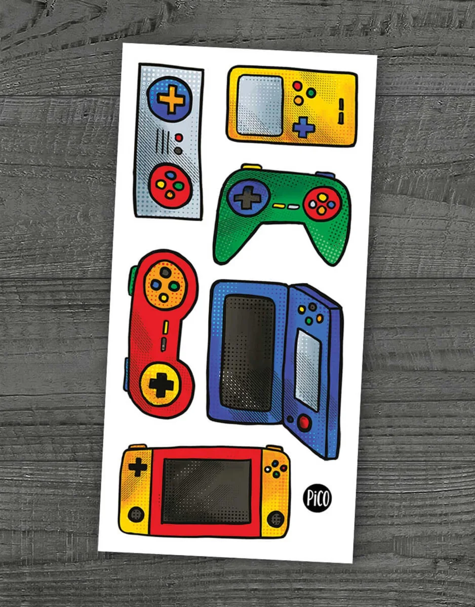 Tatouage - Les jeux vidéos - Pico - Boutique Maman & Bébé – Produits Essentiels Enfant au Quotidien