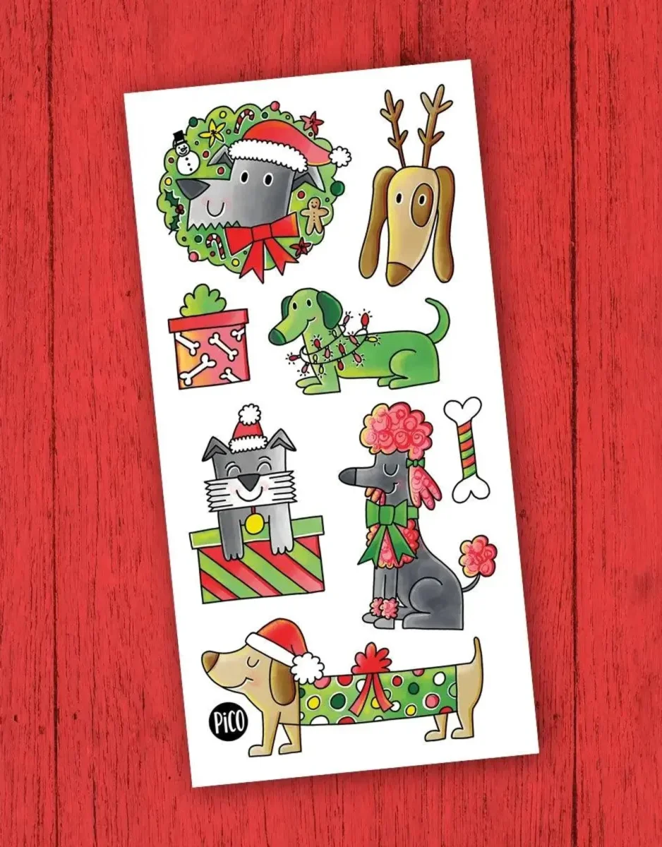 Tatouages Temporaires - Les chiens de Noël - Pico - Boutique Maman & Bébé – Produits Essentiels au Quotidien Tatouage temporaire chien-papillon – Art corporel commémoratif pour petit  animal de compagnie - Etsy France