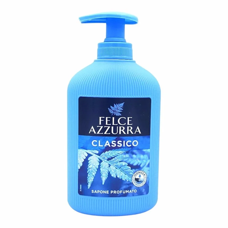 Felce Azzurra Savon Liquide Classique – Flacon Pompe 300 ml - ​Boulangerie-Pâtisserie | Pain au Levain & Viennoiseries​ Flacon Ambré - Savon